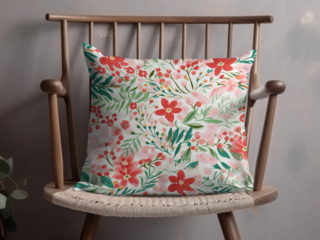 Colorful Floral Pattern Decorative Cushion Pillow
