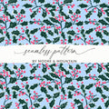 Christmas Holly Digital Paper, Seamless Holiday Pattern, Festive Winter Background, Scrapbook Paper, Digital Download, Fabric Design - Moore and Mountain