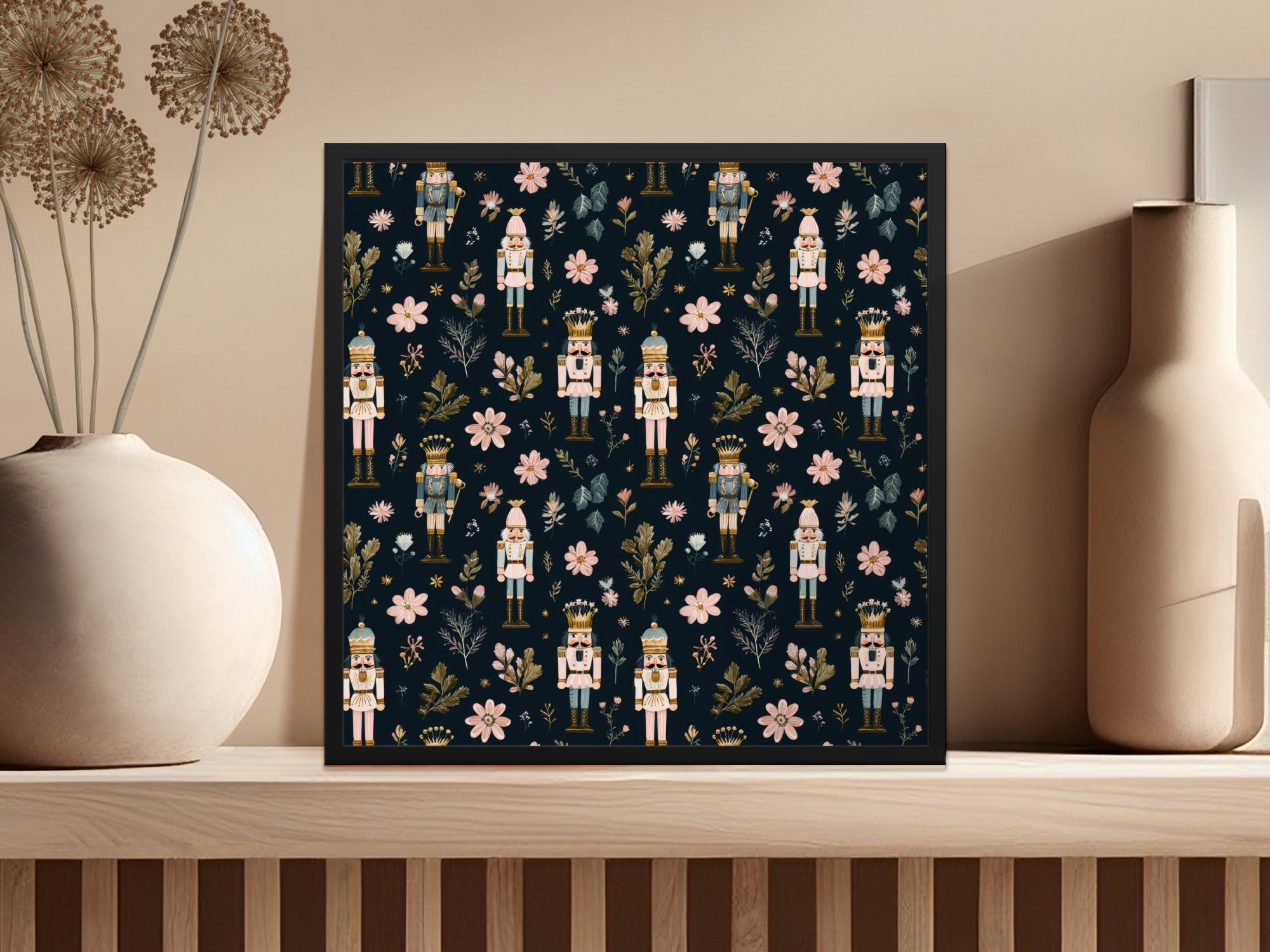 Christmas Nutcracker Soldiers with Flowers and Leaves Digital - Moore and Mountain