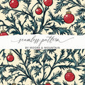 Christmas Ornament Seamless Pattern, Holiday Digital Paper, Festive Texture, Fabric Design, Scrapbooking, Digital Download - Moore and Mountain