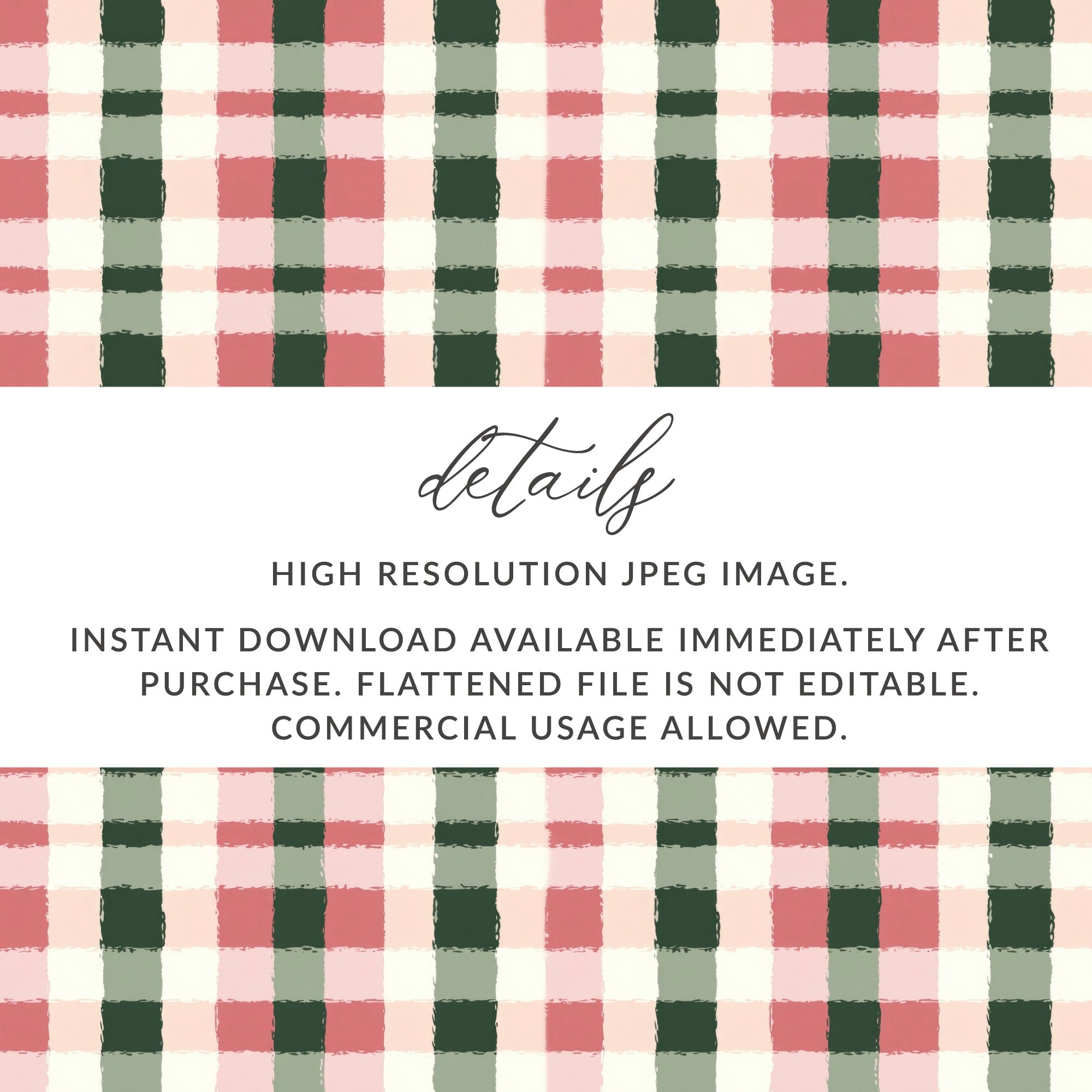 High Resolution Plaid Pattern Instant Download Product