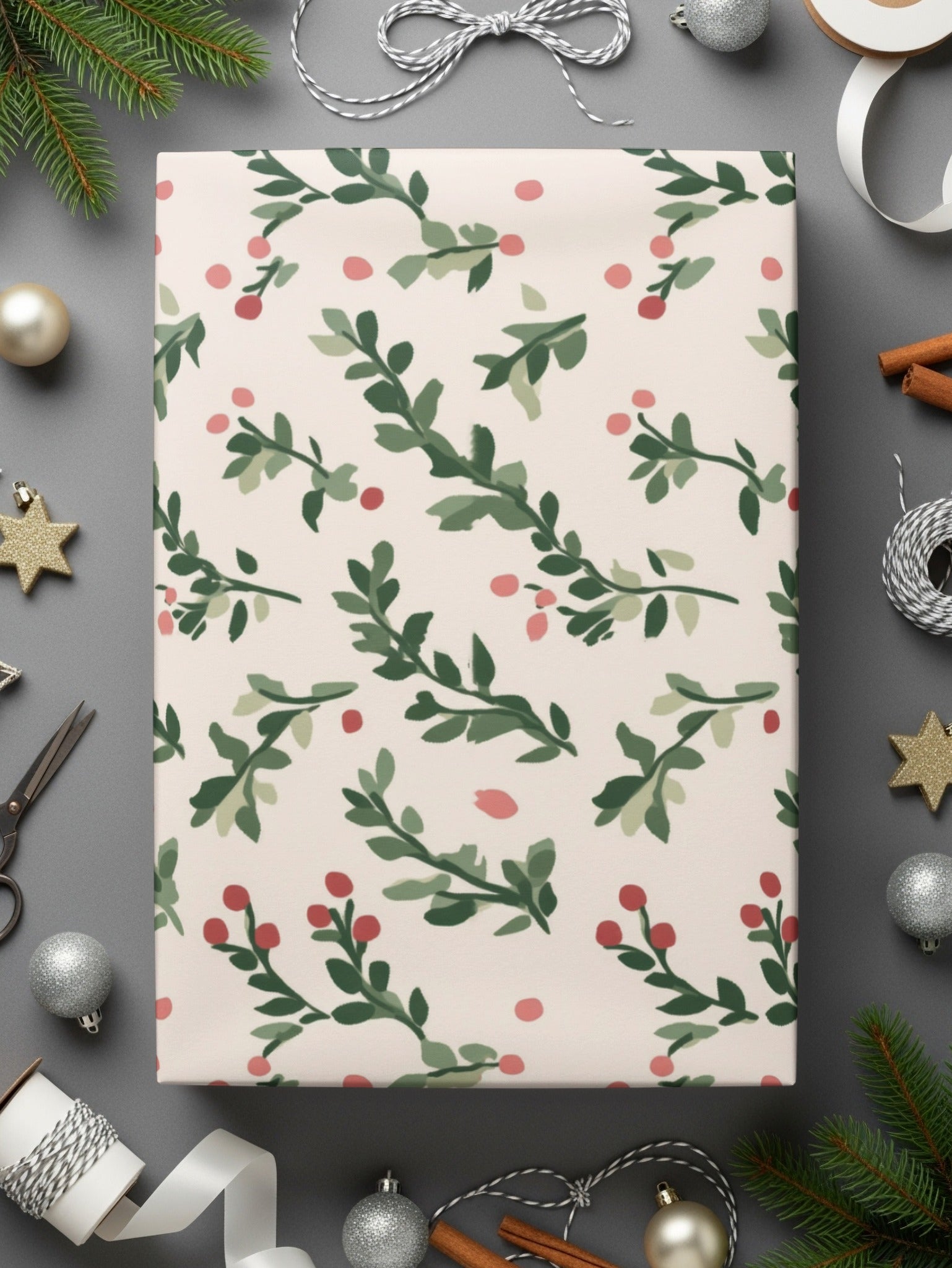 Festive Floral Gift Wrap Design for Any Occasion