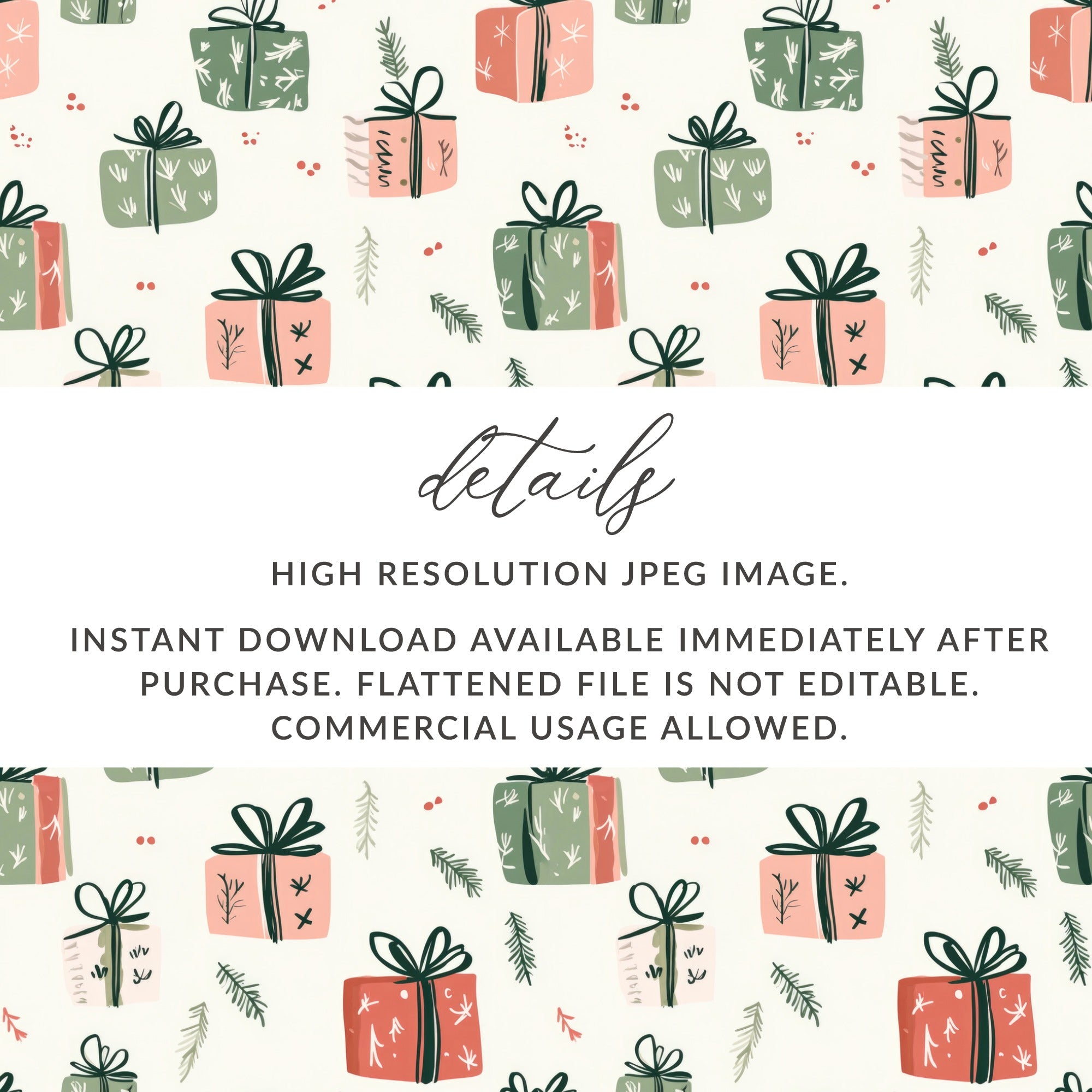 High Resolution Gift Box Christmas Pattern Image