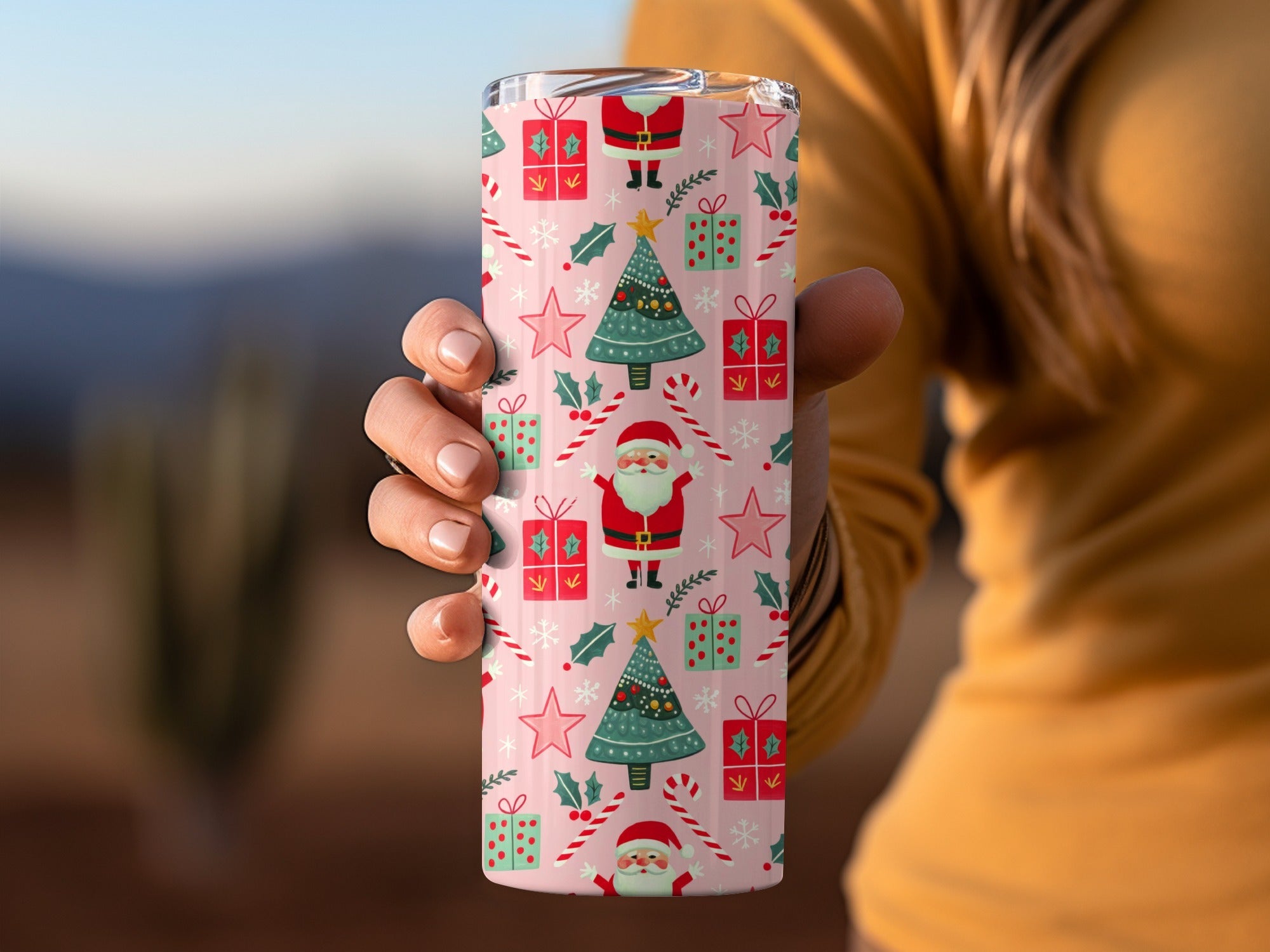 Christmas Seamless Pattern, Holiday Digital Paper, Santa Tree Gift Wrap, Cute Xmas Background, Festive Fabric Design, JPEG Download - Moore and Mountain