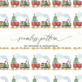 Christmas Train Digital Paper, Holiday Seamless Pattern, Winter Digital Background, Scrapbooking, Fabric Design, Digital Download - Moore and Mountain
