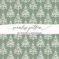 Christmas Tree Digital Paper, Seamless Pattern, Holiday Digital Paper, Scrapbooking Paper, Festive Background, Green Pattern, JPEG File - Moore and Mountain