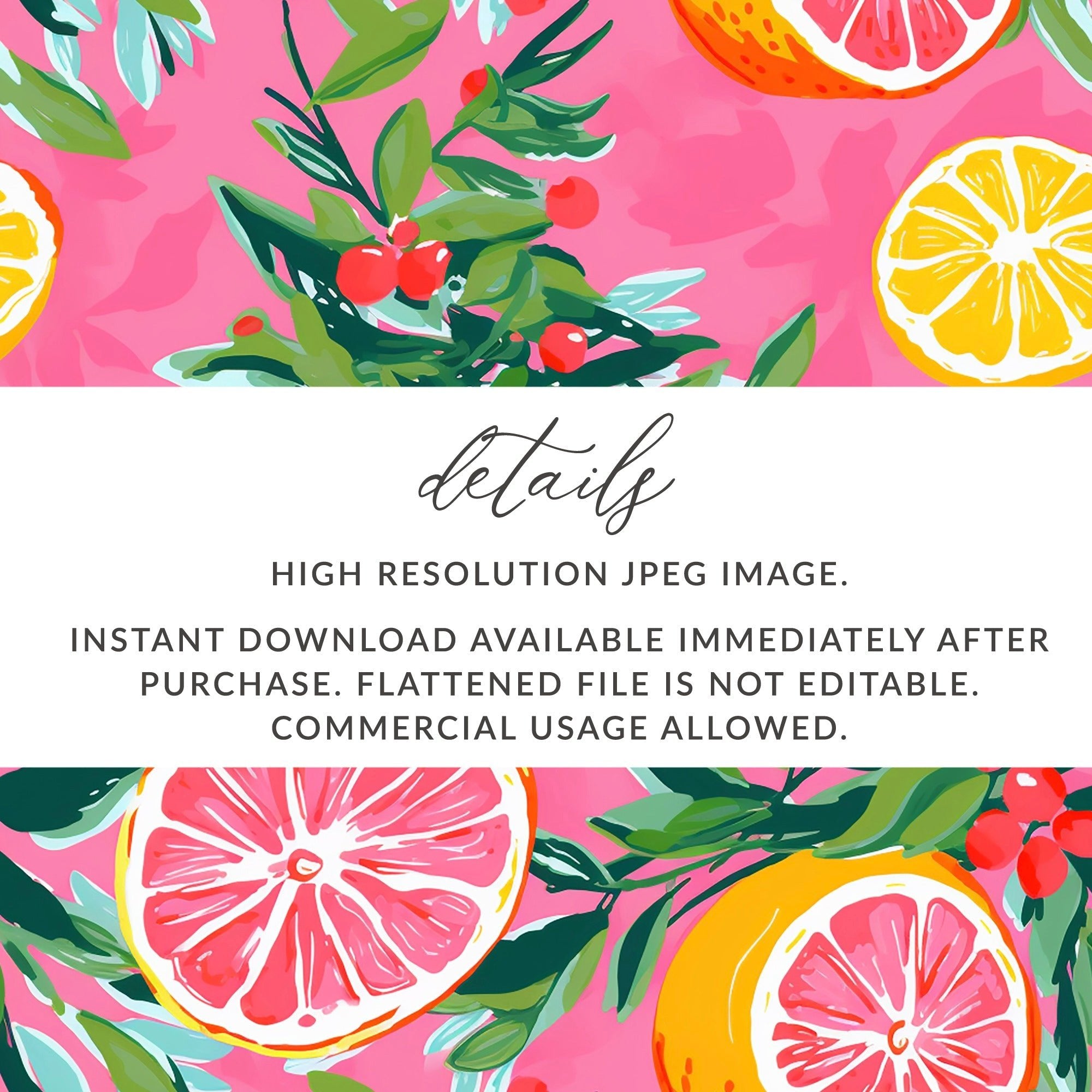 Citrus Digital Paper, Pink Lemonade Seamless Pattern, Fruit Repeat Print, Summer Scrapbook Paper, Trendy Wallpaper Design, Commercial Use - Moore and Mountain
