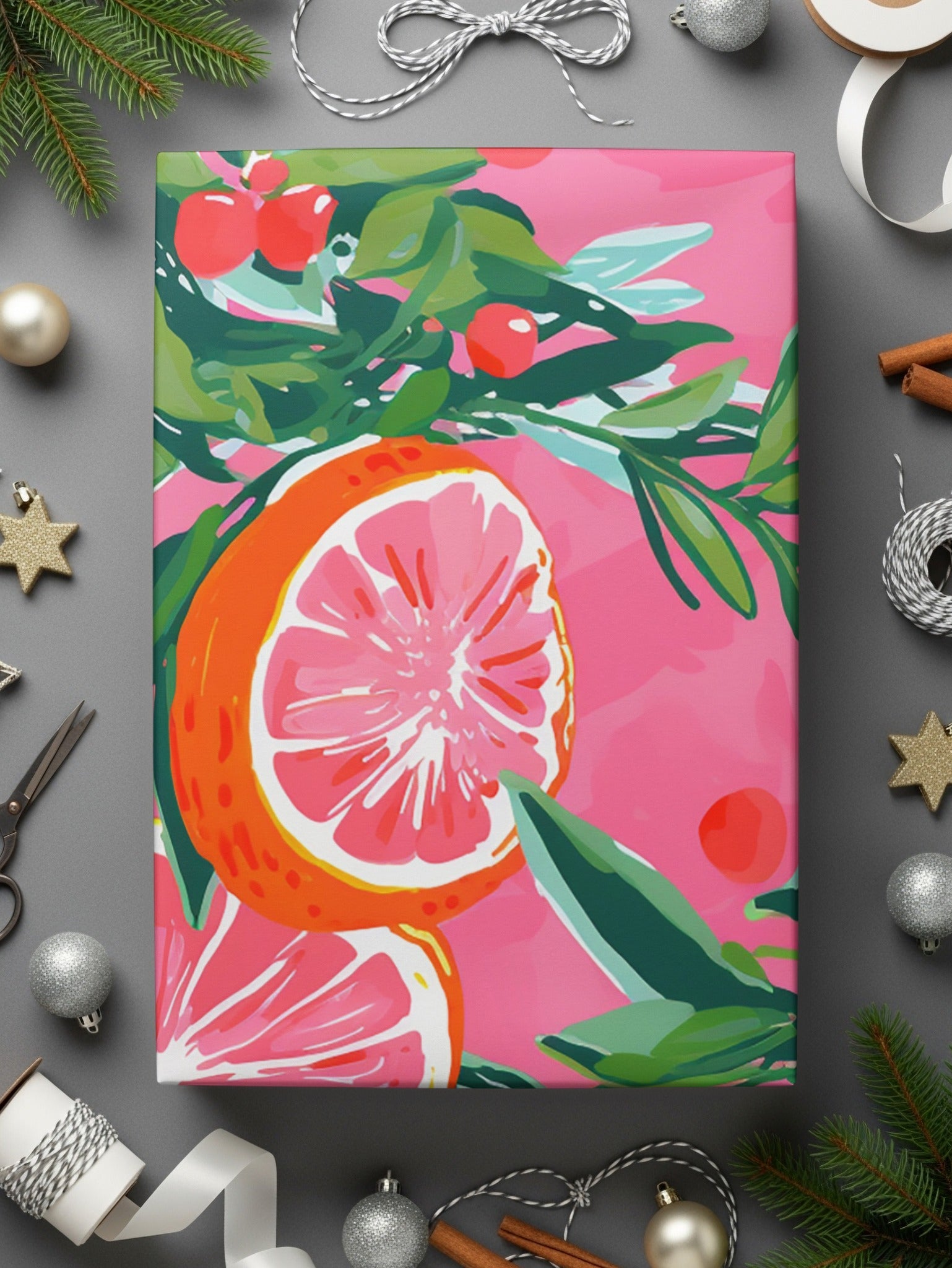 Citrus Digital Paper, Pink Lemonade Seamless Pattern, Fruit Repeat Print, Summer Scrapbook Paper, Trendy Wallpaper Design, Commercial Use - Moore and Mountain