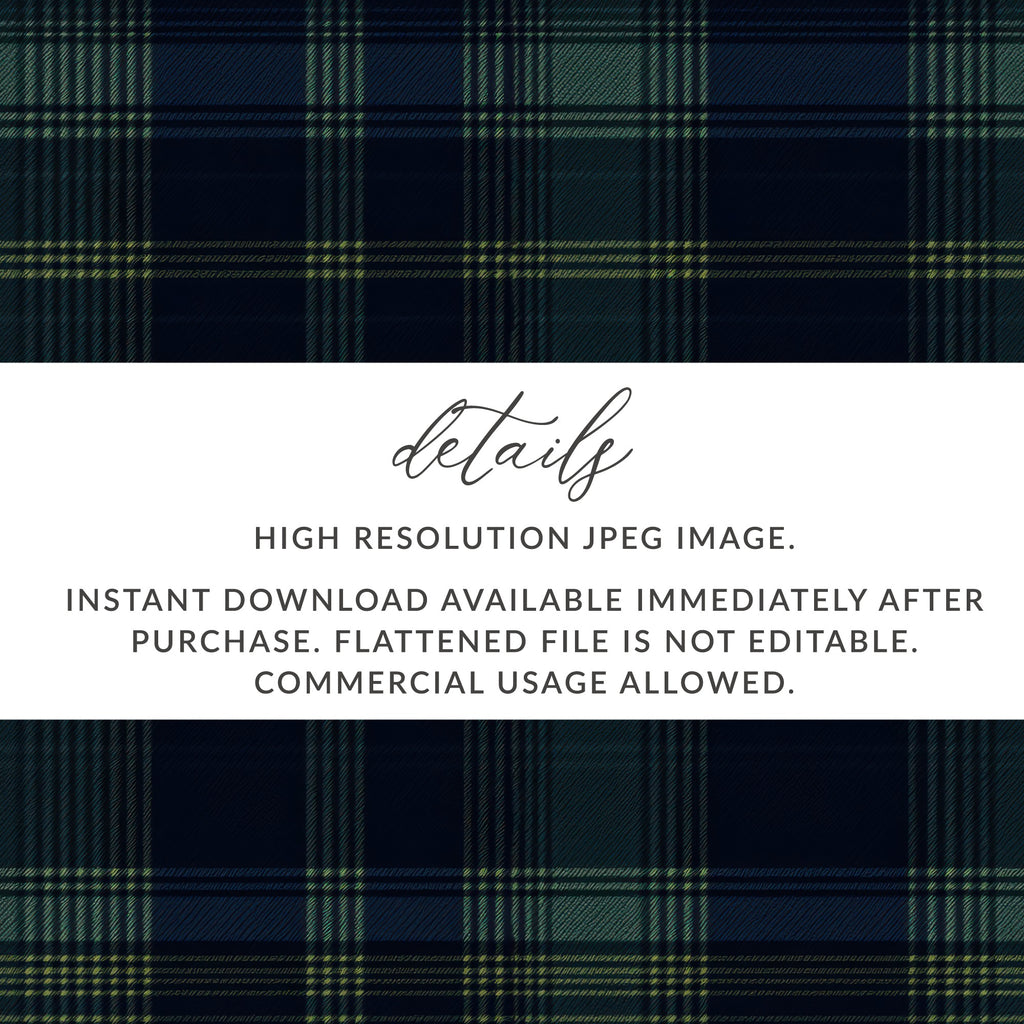 Classic Blue Green and Yellow Plaid Design Scottish Tartan Seamless Background - Moore and Mountain