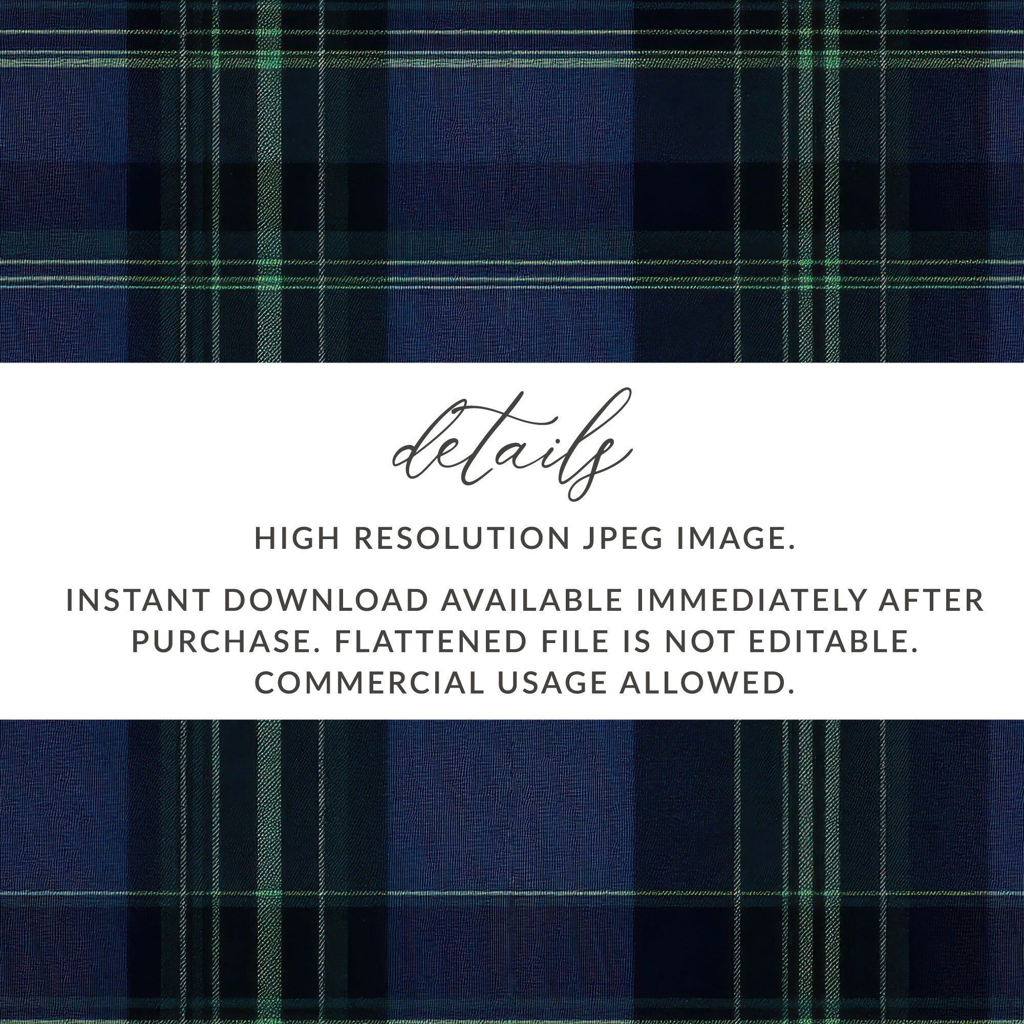 Classic Navy Blue Tartan Seamless Pattern for Crafts - Moore and Mountain