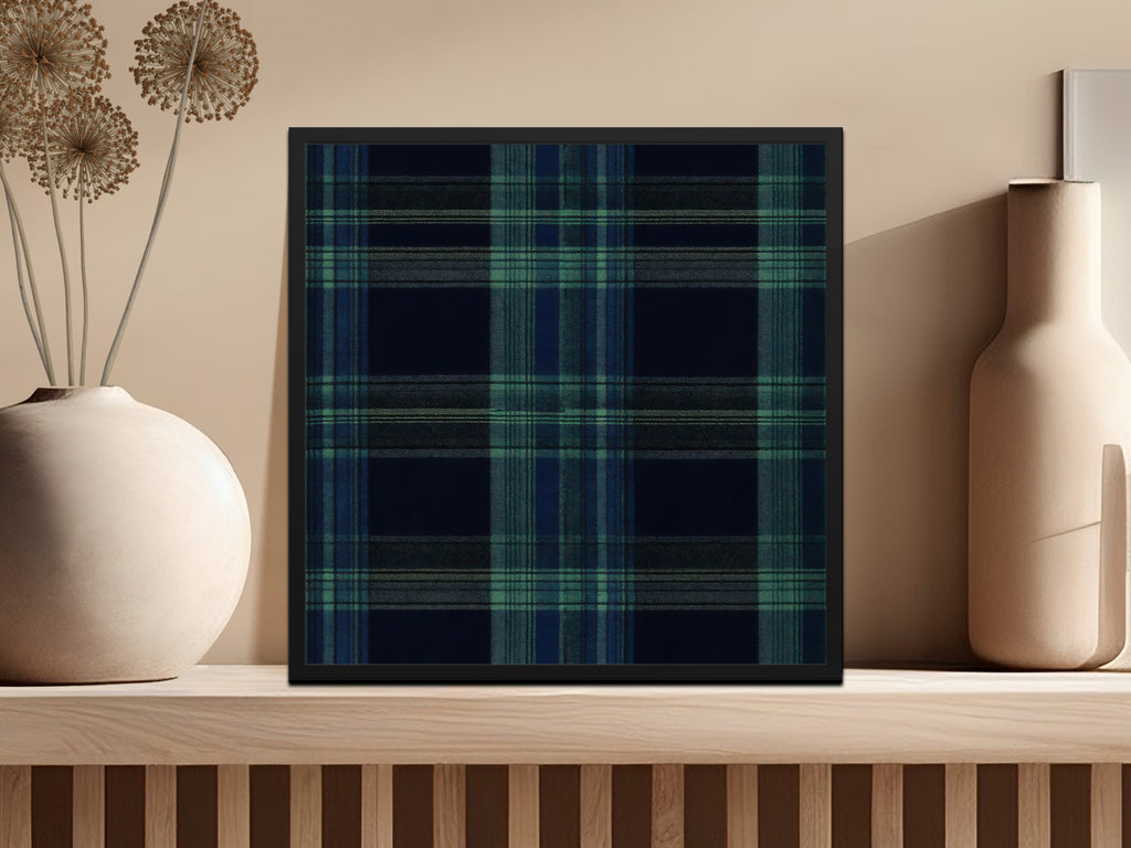 Classic Navy Blue and Green Tartan Seamless Digital - Moore and Mountain