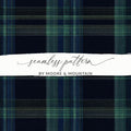 Classic Navy Blue and Green Tartan Seamless Digital - Moore and Mountain