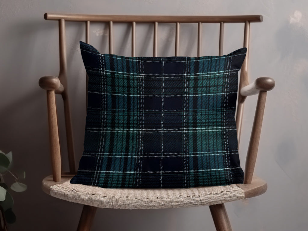 Classic Navy Green White Tartan Scottish Plaid Seamless Pattern - Moore and Mountain