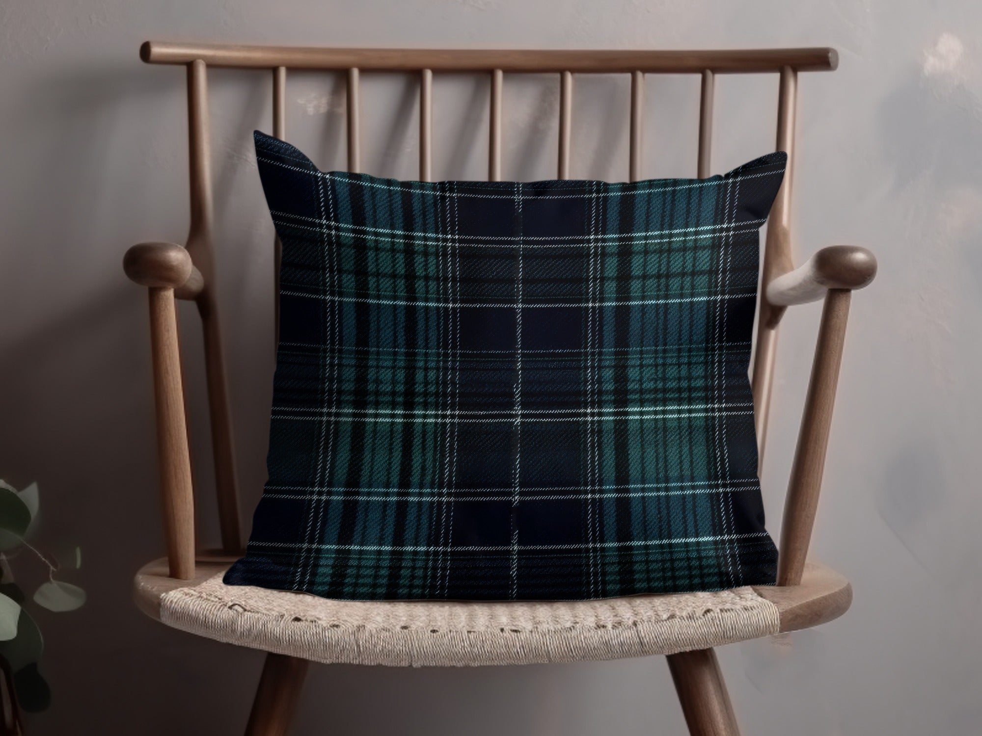 Classic Navy Green White Tartan Scottish Plaid Seamless Pattern - Moore and Mountain