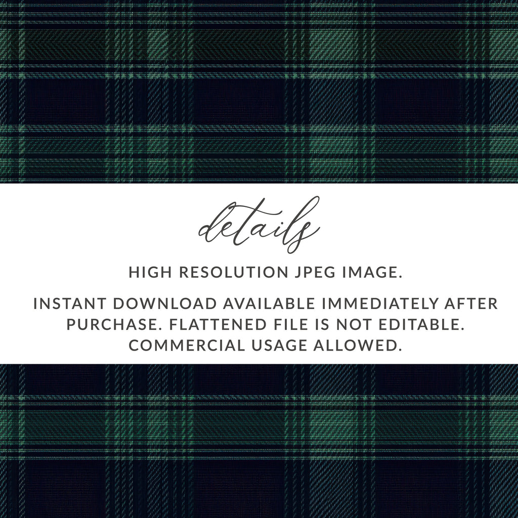 Classic Navy with Green Scottish Plaid Seamless Pattern - Moore and Mountain