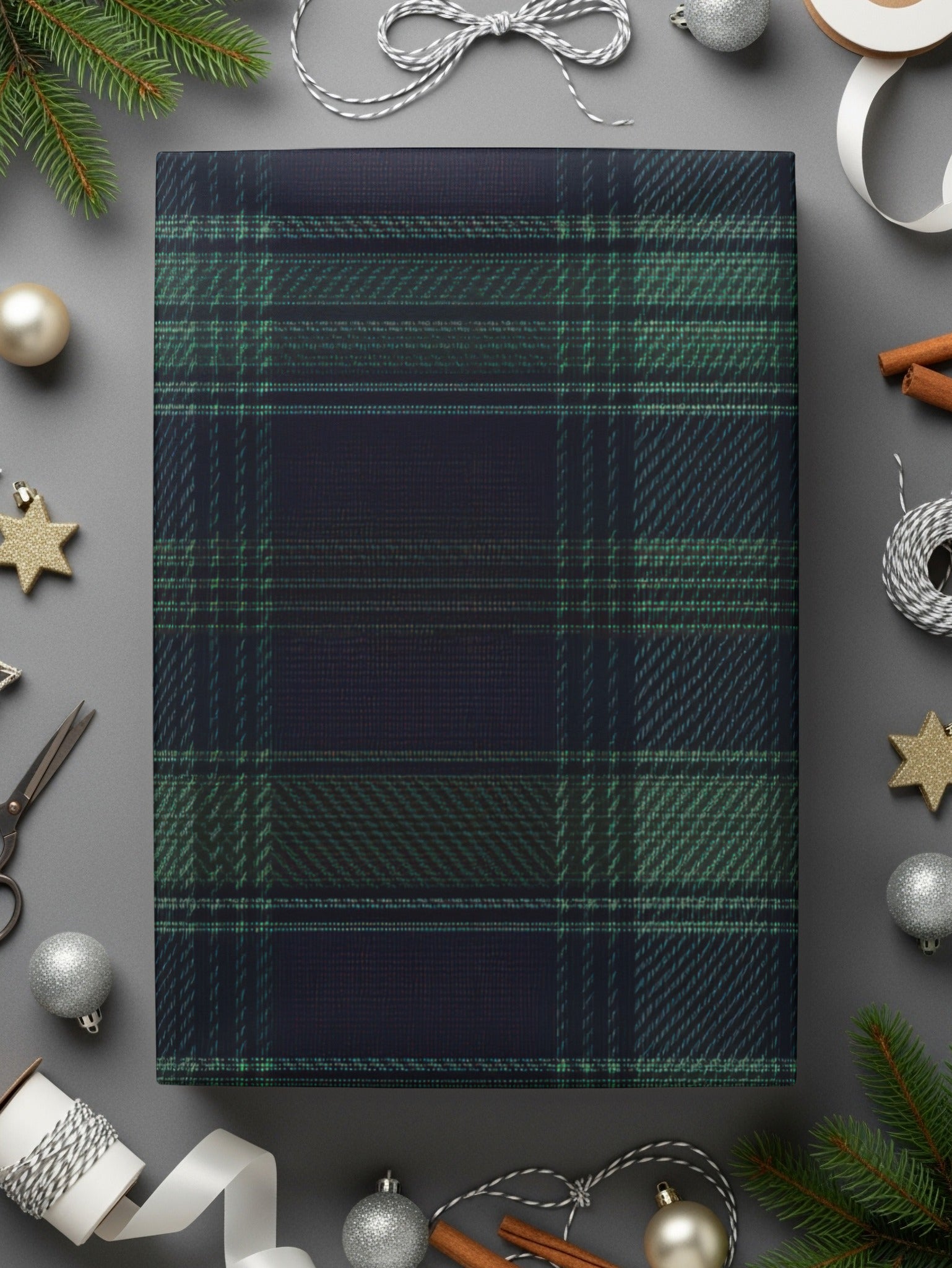 Classic Navy with Green Scottish Plaid Seamless Pattern - Moore and Mountain