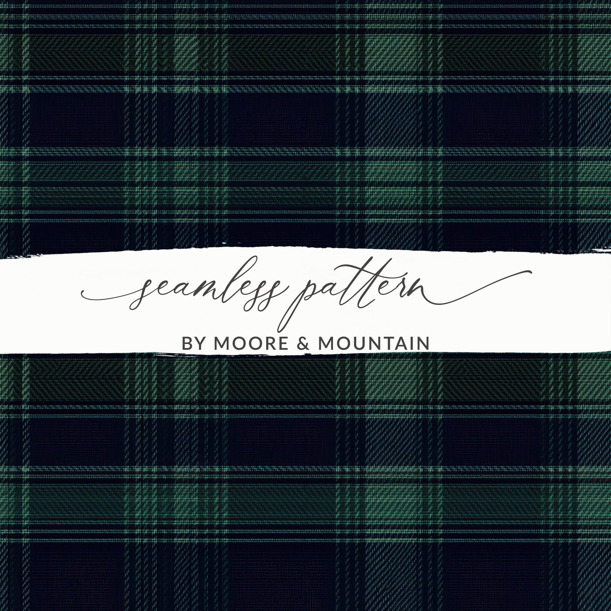 Classic Navy with Green Scottish Plaid Seamless Pattern - Moore and Mountain
