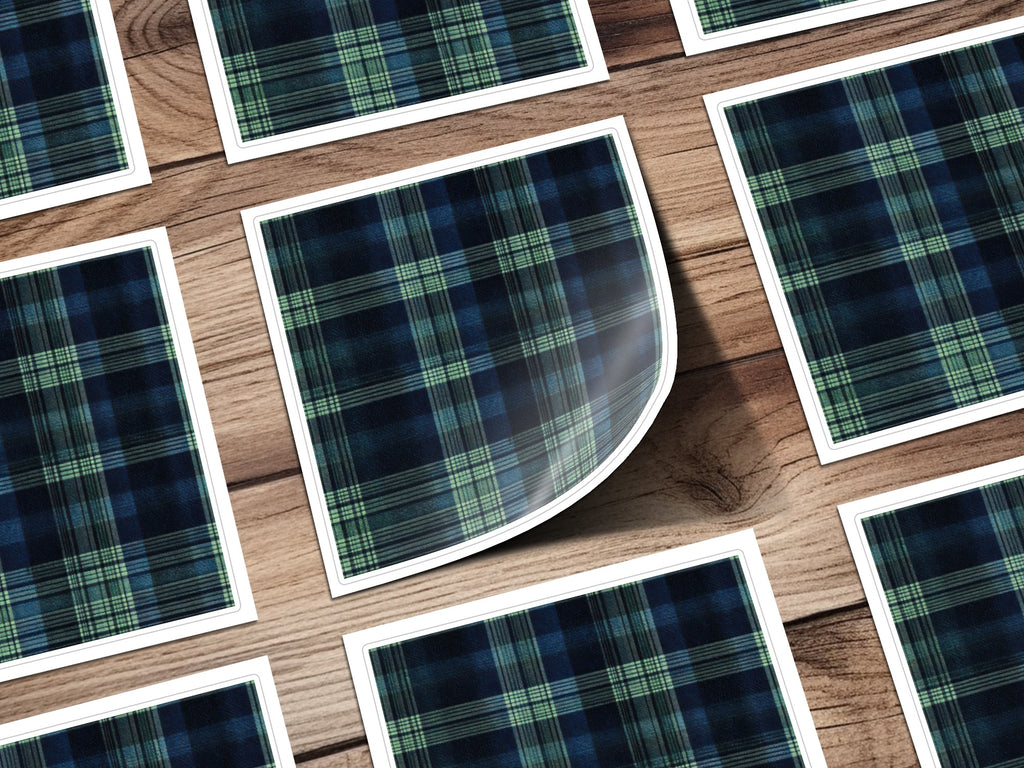 Classic Plaid Seamless Texture Navy Blue Hunter Green Tartan Pattern Digital - Moore and Mountain