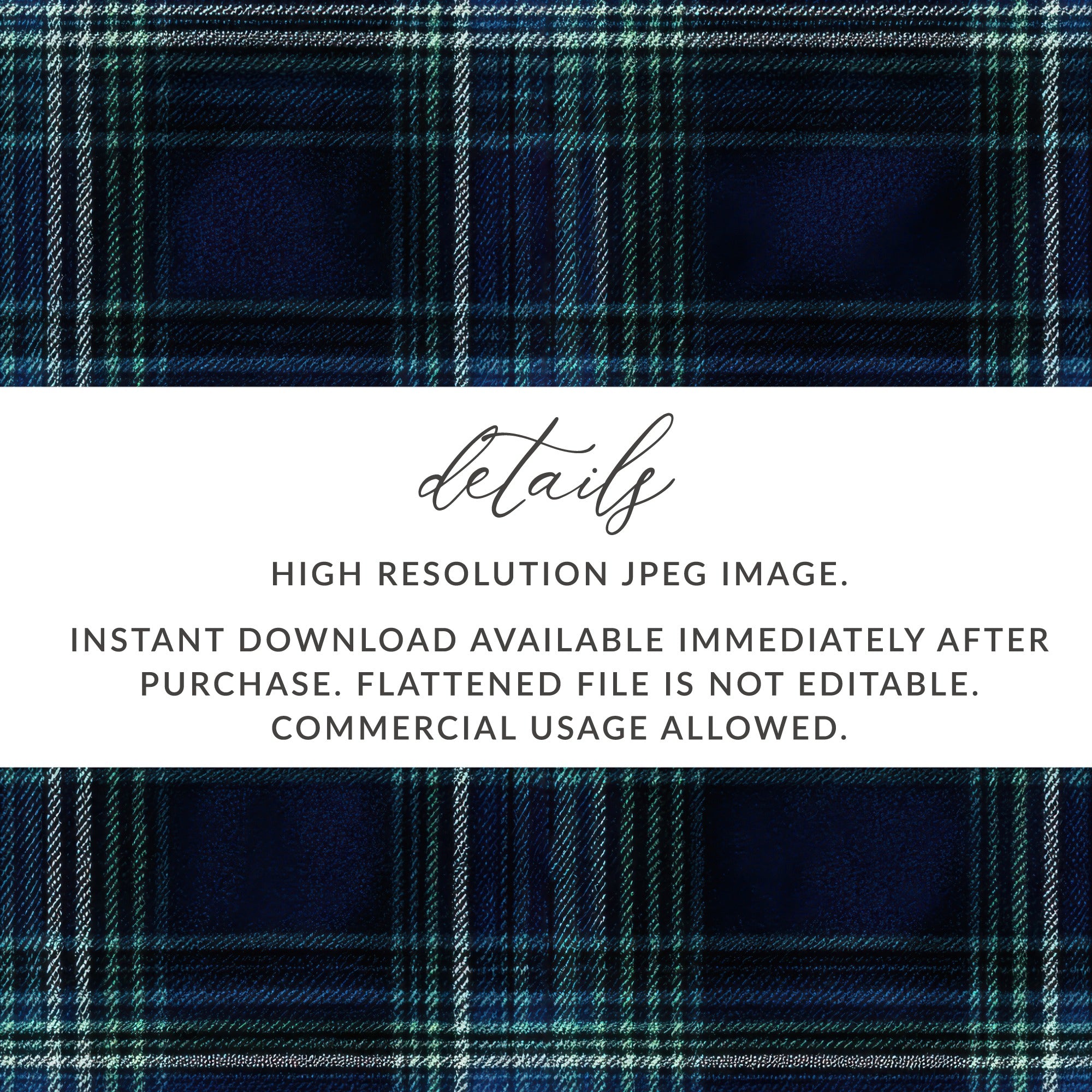 Classic Style Navy Blue Tartan Seamless Digital - Moore and Mountain