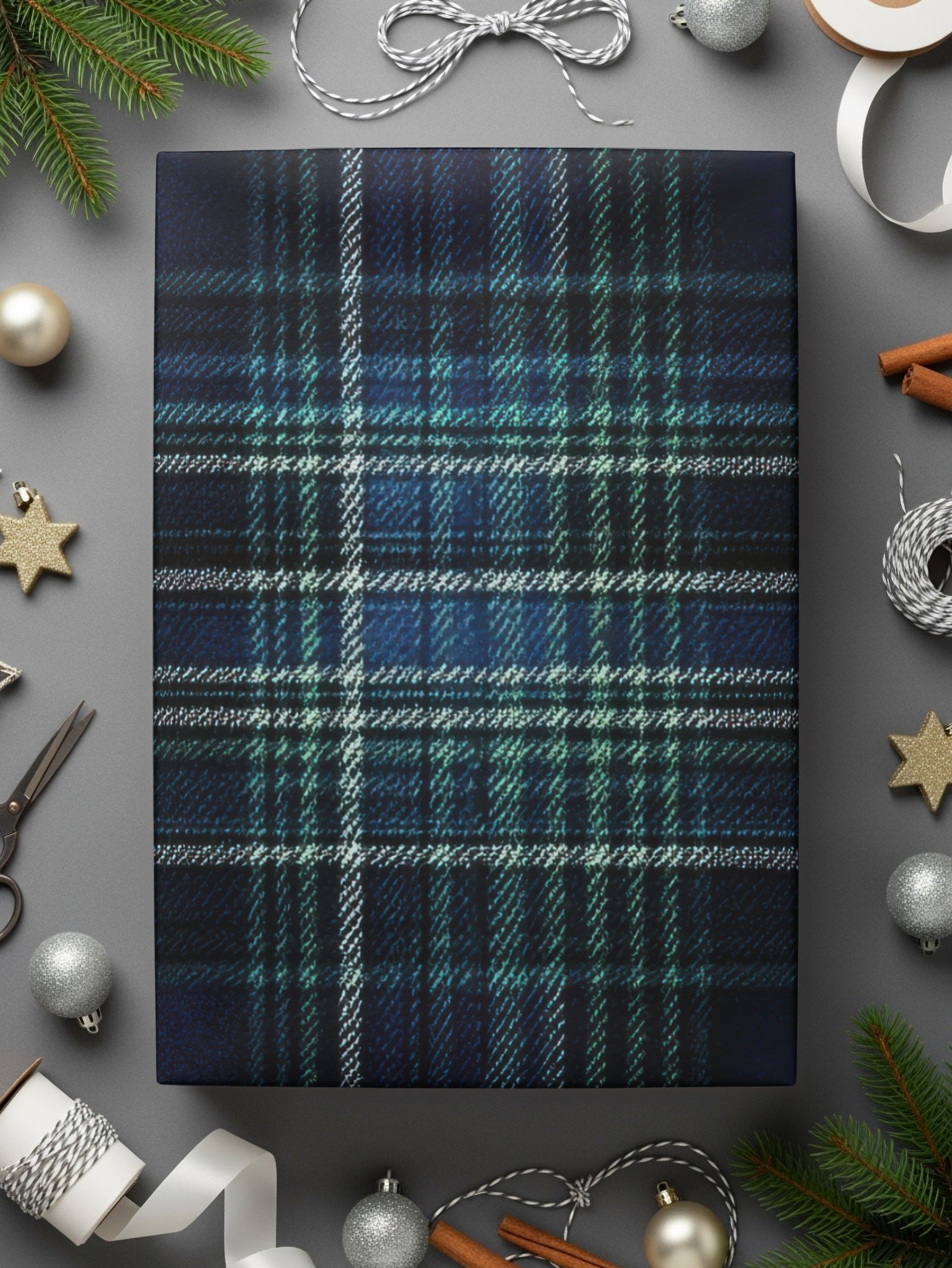 Classic Style Navy Blue Tartan Seamless Digital - Moore and Mountain