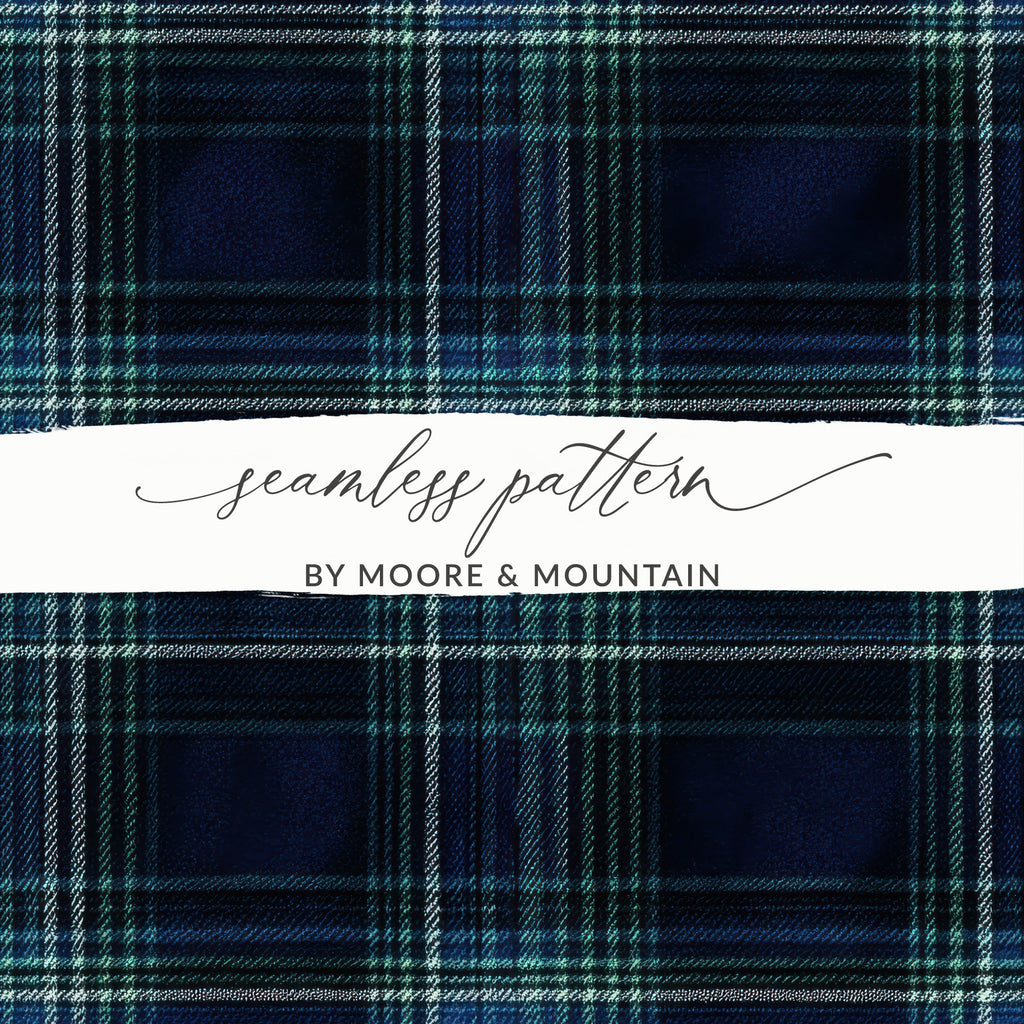 Classic Style Navy Blue Tartan Seamless Digital - Moore and Mountain