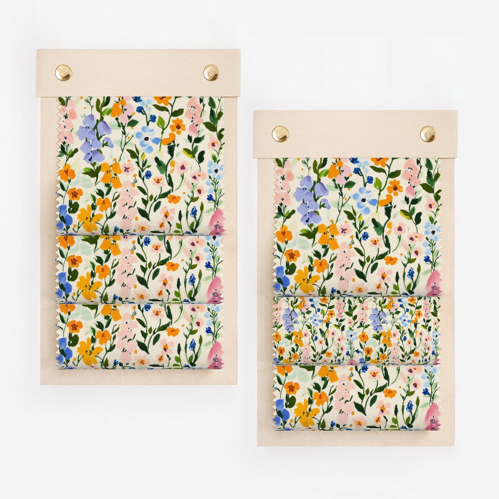 Colorful Floral Patterned Roll Up Window Blinds
