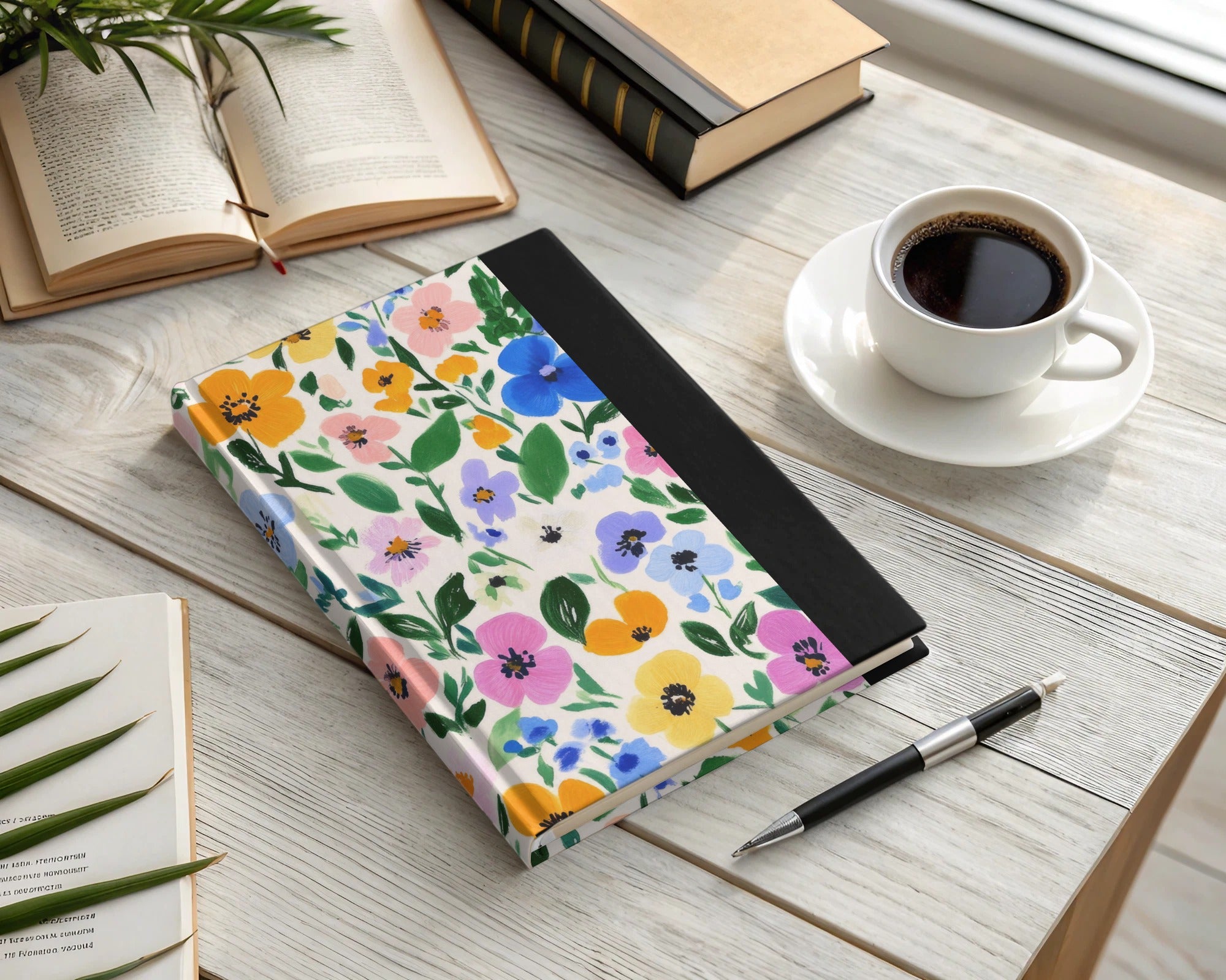 Vibrant Floral Hardcover Journal for Daily Writing