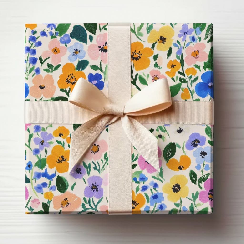 Floral Gift Wrap with Elegant Ribbon for All Occasions