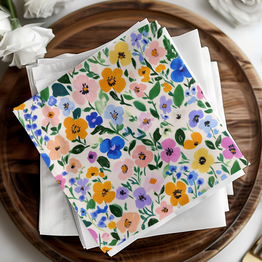 Vibrant Floral Patterned Napkins for Any Occasion