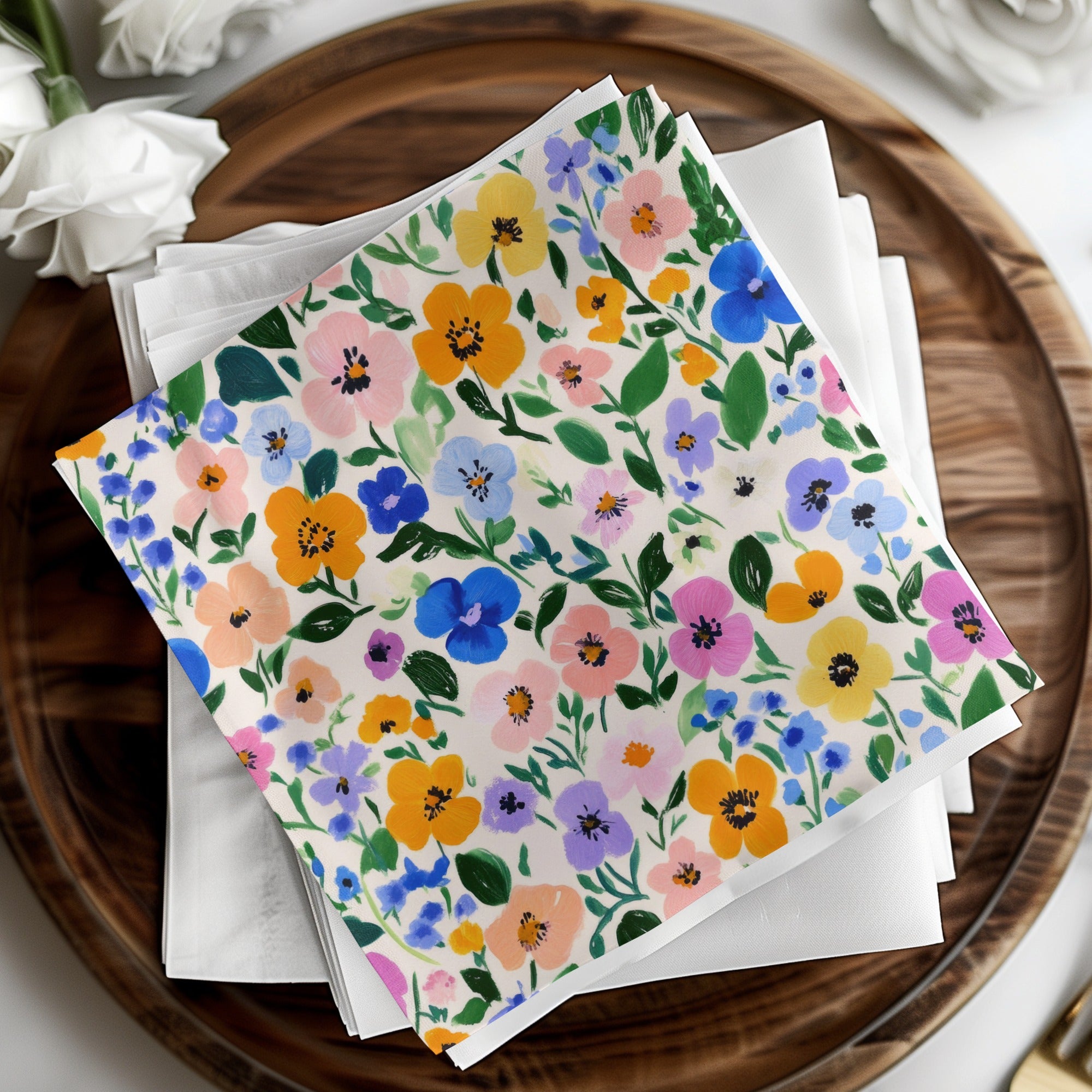 Vibrant Floral Patterned Napkins for Any Occasion