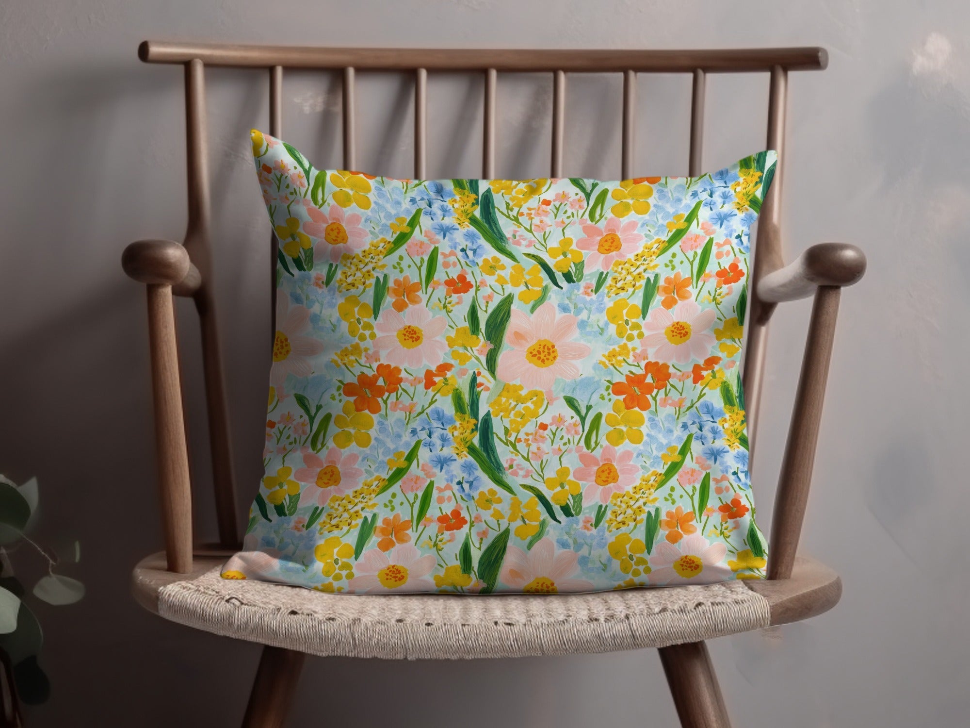 Colorful Hand Painted Floral Pattern for Textile Design Digital Watercolor Spring Floral - Moore and Mountain