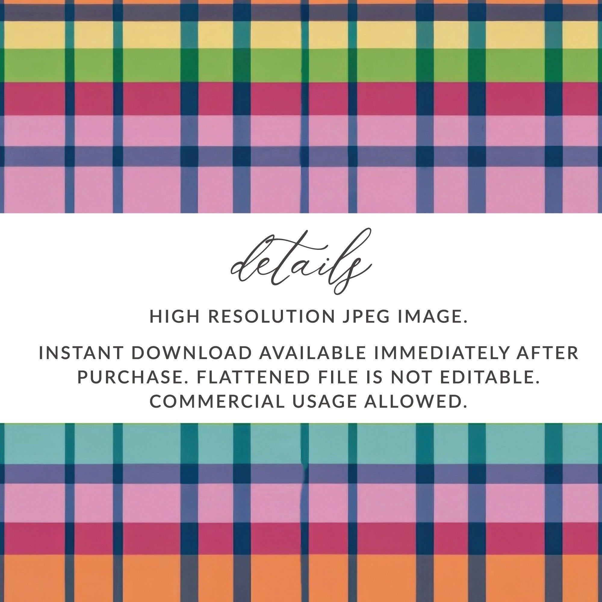 Colorful Plaid Digital Paper, Seamless Tartan Pattern, Digital Fabric Design, Scrapbooking Paper, Pastel Plaid Pattern, Digital Product - Moore and Mountain