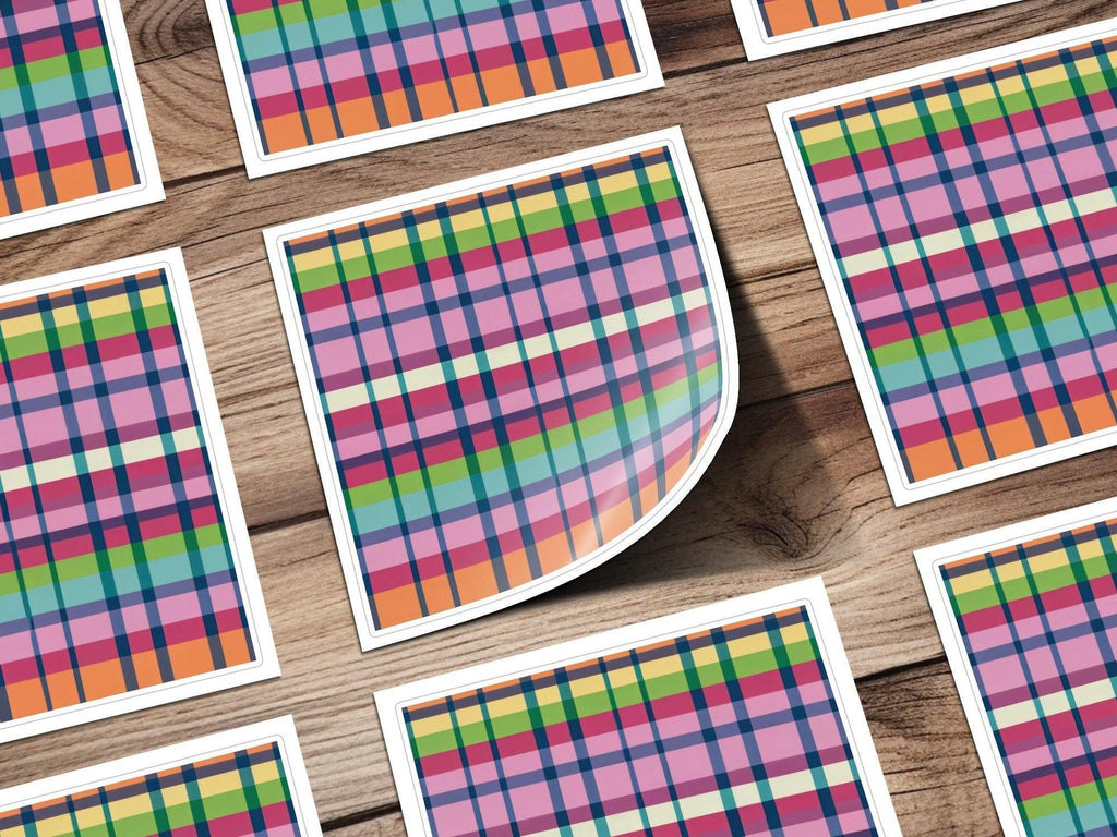 Colorful Plaid Digital Paper, Seamless Tartan Pattern, Digital Fabric Design, Scrapbooking Paper, Pastel Plaid Pattern, Digital Product - Moore and Mountain