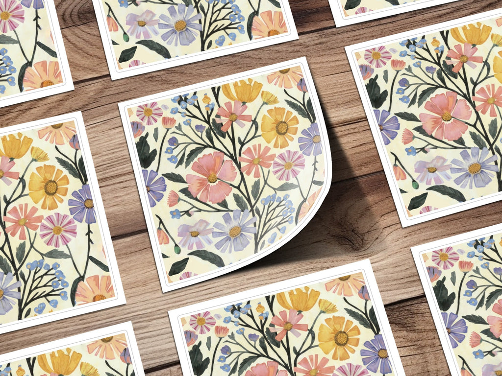 Cottageceore Seamless Floral Pattern Yellow Spring Flower Seamless Pattern - Moore and Mountain