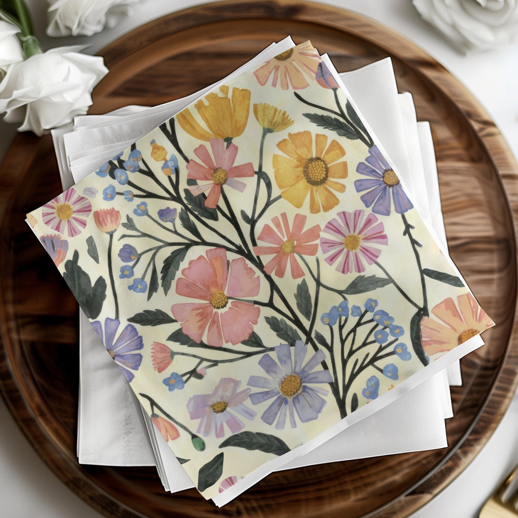 Cottageceore Seamless Floral Pattern Yellow Spring Flower Seamless Pattern - Moore and Mountain