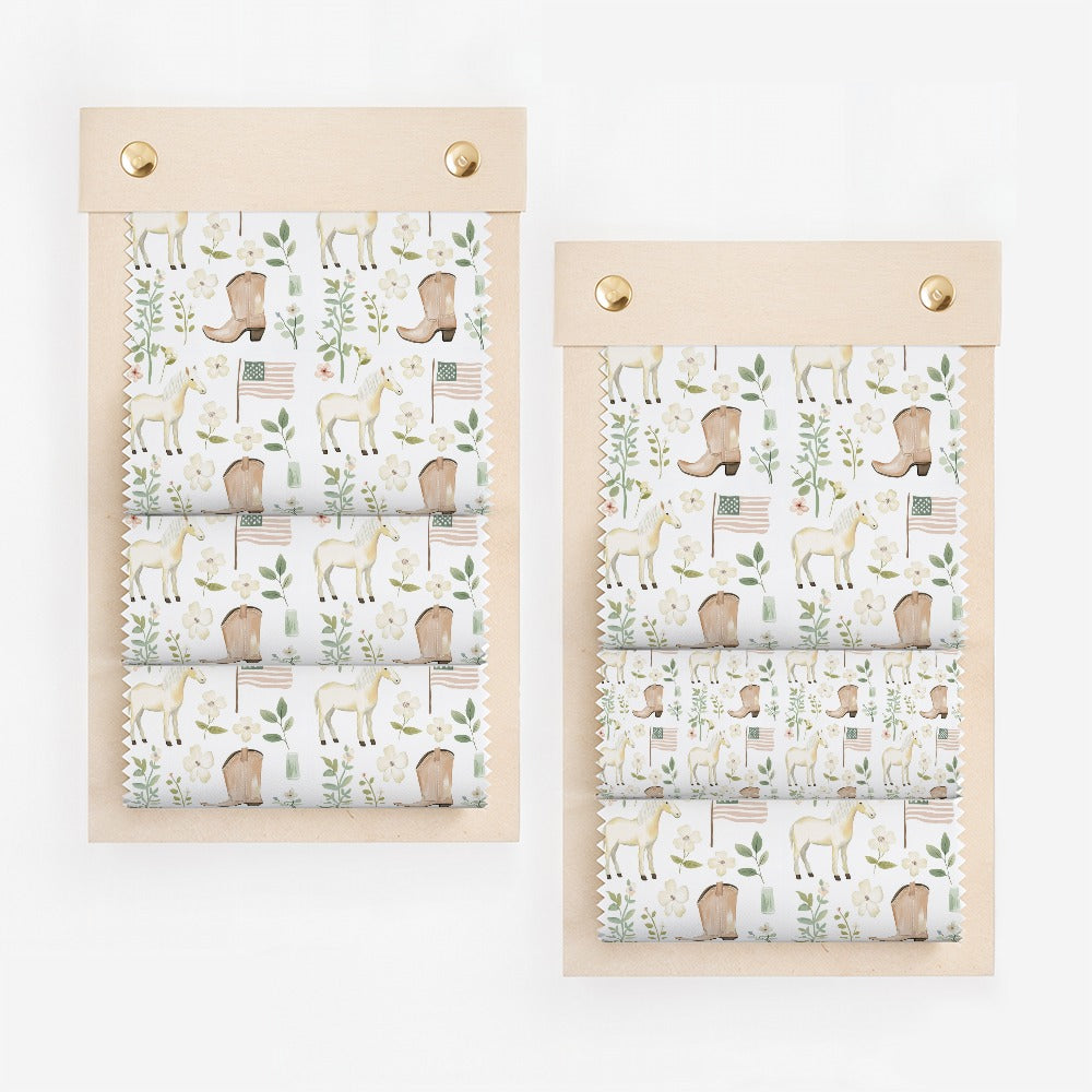 Pastel Horse and Boot Pattern Gift Wrapping Paper Sheet