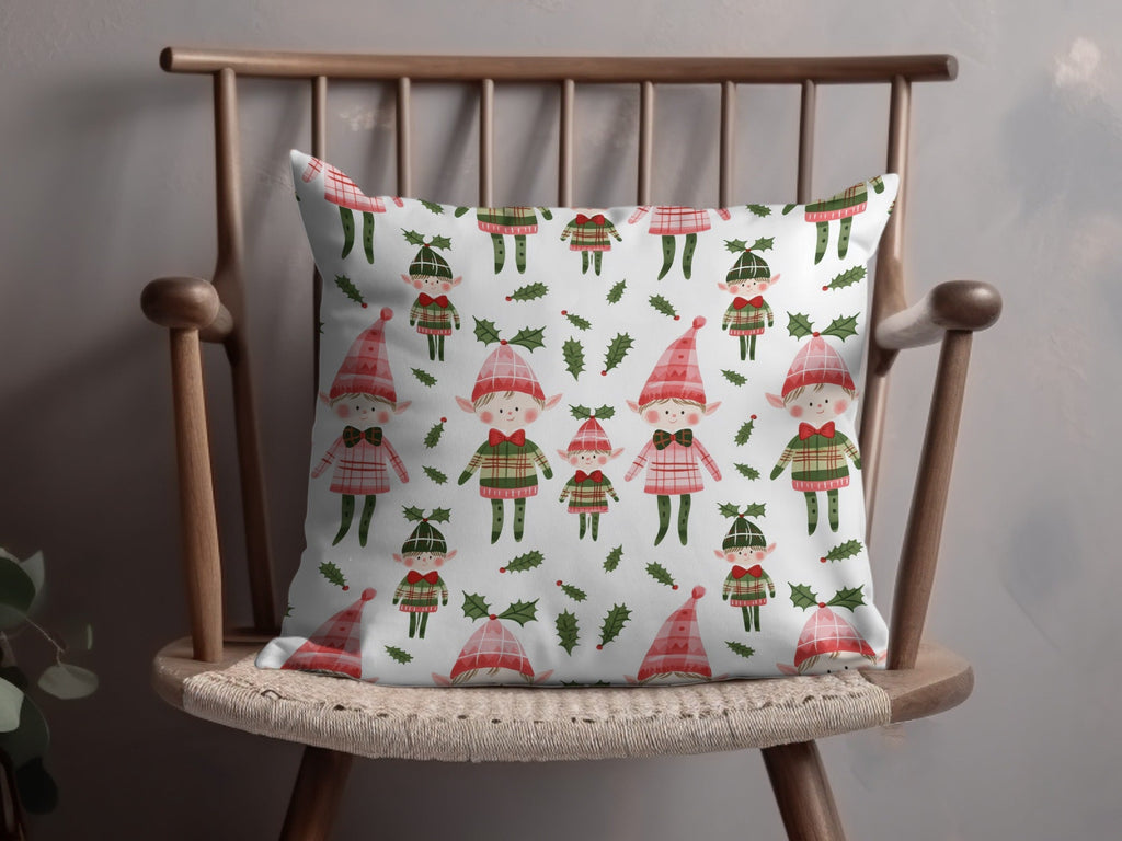 Cute Christmas Elves On White Pattern Digital Product - Moore and Mountain