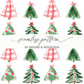Cute Colorful Christmas Tree Pattern Holiday Season Image Digital - Moore and Mountain