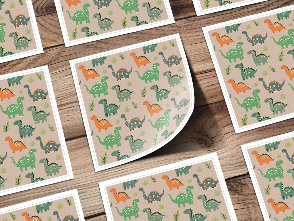 Cute Dinosaur Digital Pattern, Seamless Dino Background, Scrapbook Paper, Fabric Design, Kids Room Decor, Nursery Art, Digital Download - Moore and Mountain