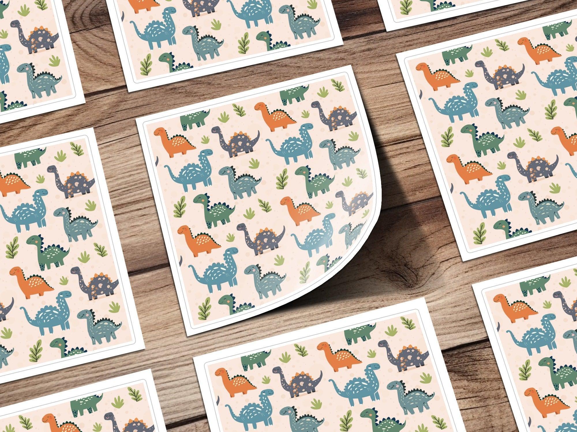 Cute Dinosaur Seamless Pattern Digital Paper, Dino Digital Download, Reptile Background, Kids Room, Nursery Decor, Scrapbooking - Moore and Mountain