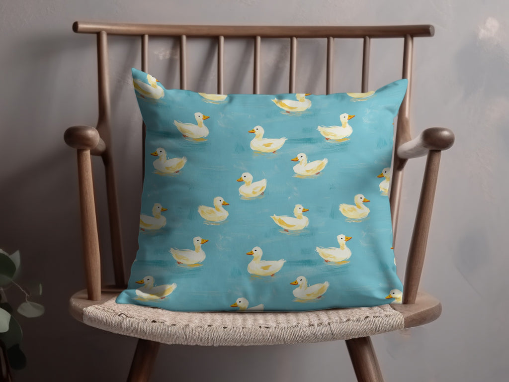 Cute Duck Seamless Background Blue Rubber Ducks - Moore and Mountain