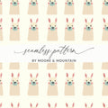 Cute Llama Digital Pattern, Seamless Repeat Design, Animal Print, Digital Download for Fabric, Scrapbooking, Backgrounds - Moore and Mountain