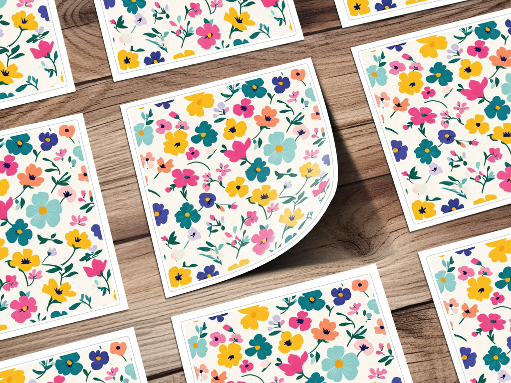 Colorful Floral Pattern Decor Sticker Sheets Sets