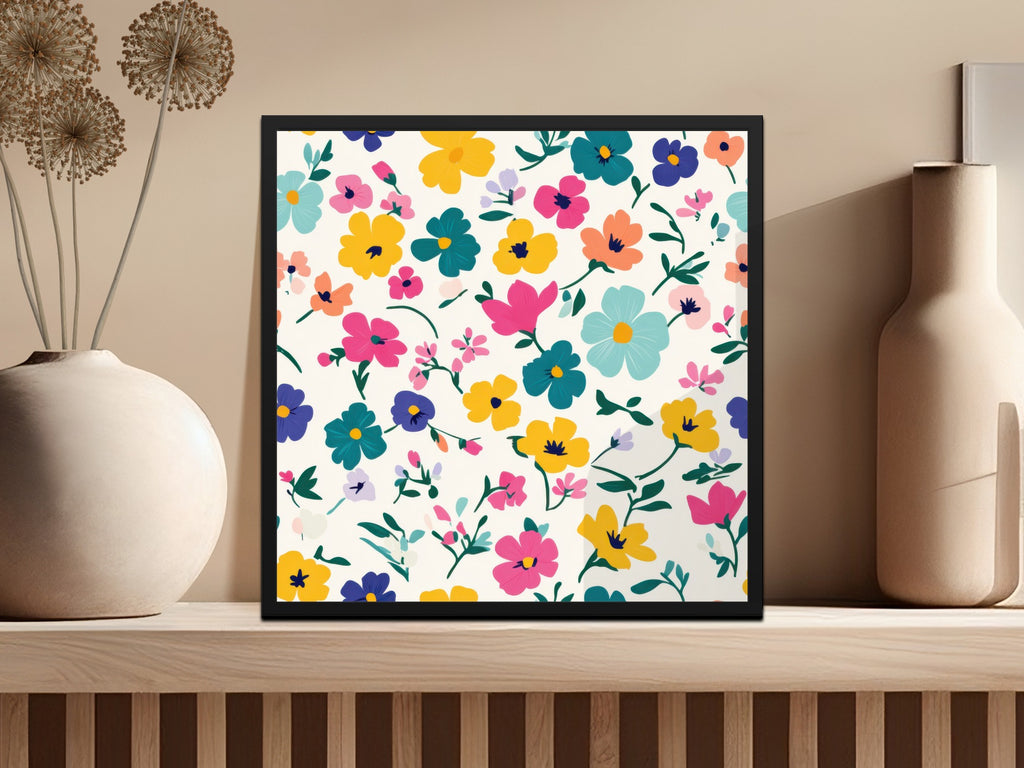 Vibrant Floral Art Print for Home and Office Decor