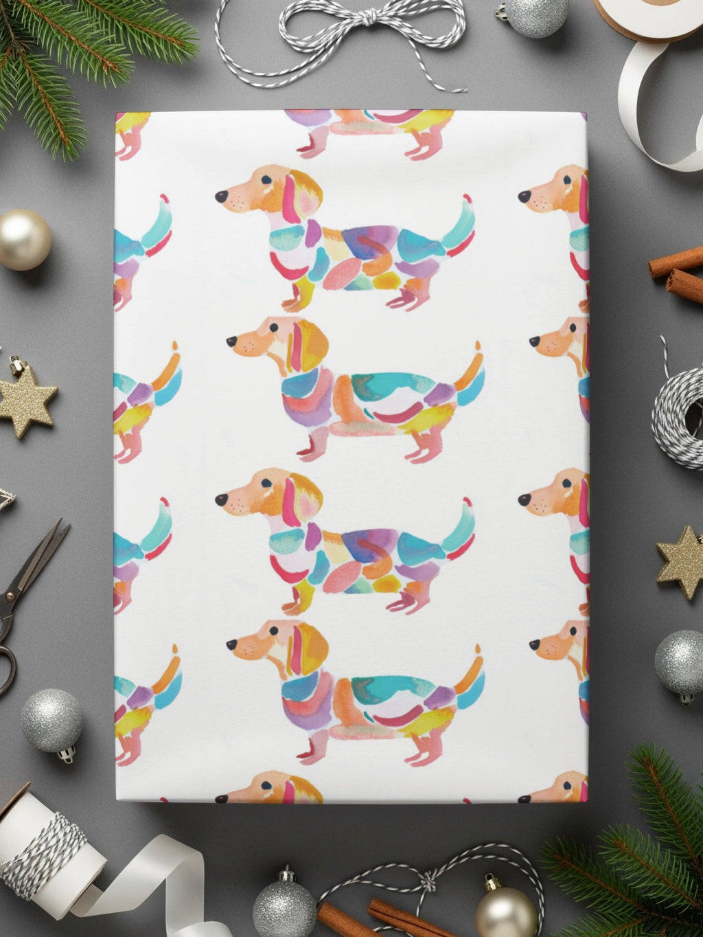 Dachshund Dog Pattern with Colorful Design Digital - Moore and Mountain