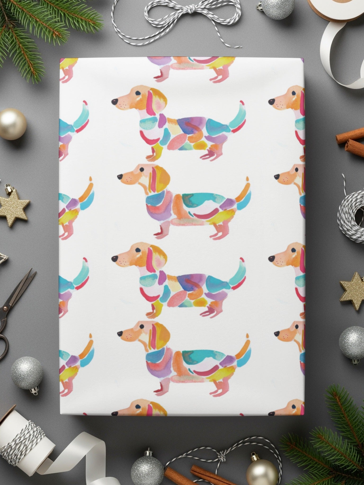 Dachshund Dog Pattern with Colorful Design Digital - Moore and Mountain