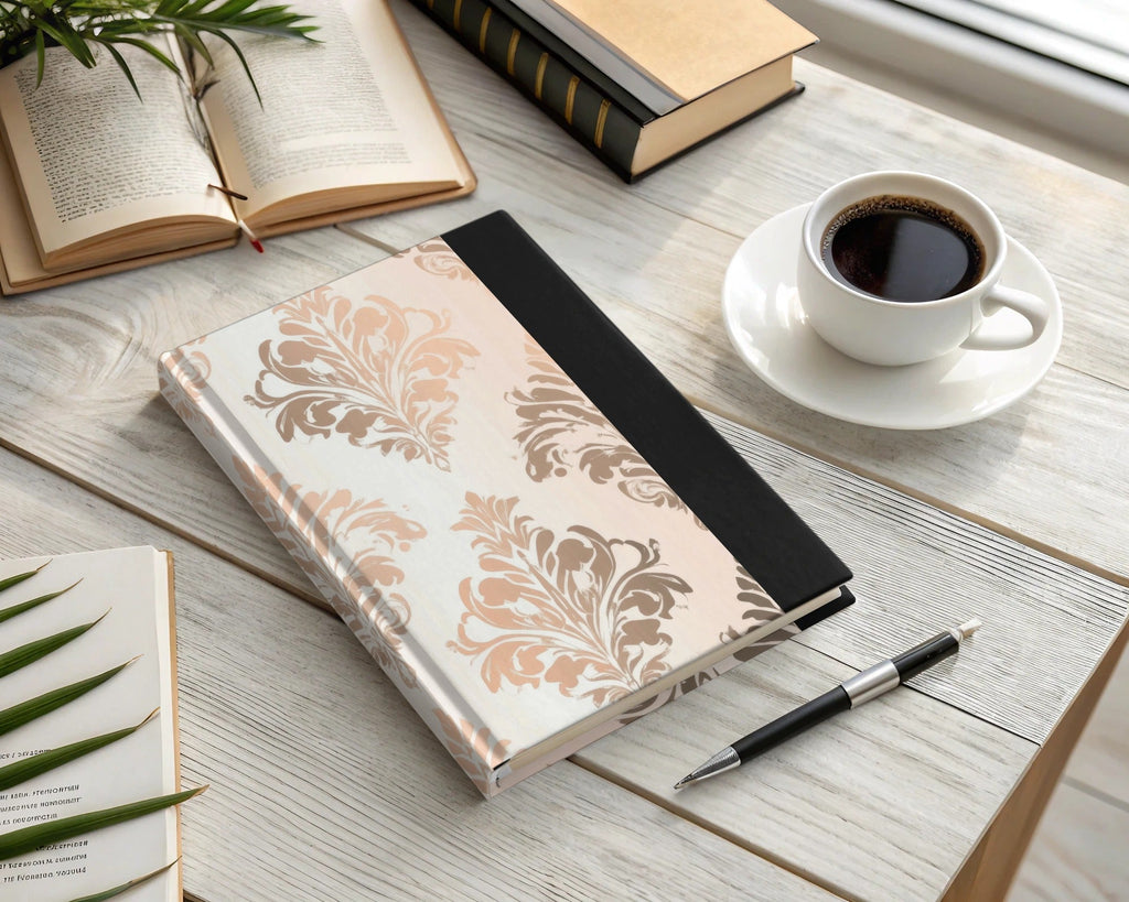Damask Digital Seamless Pattern, Rose Gold Texture, Luxury Floral Design, 12x12 JPEG Paper, Scrapbook Pattern Digital, Background Designs - Moore and Mountain
