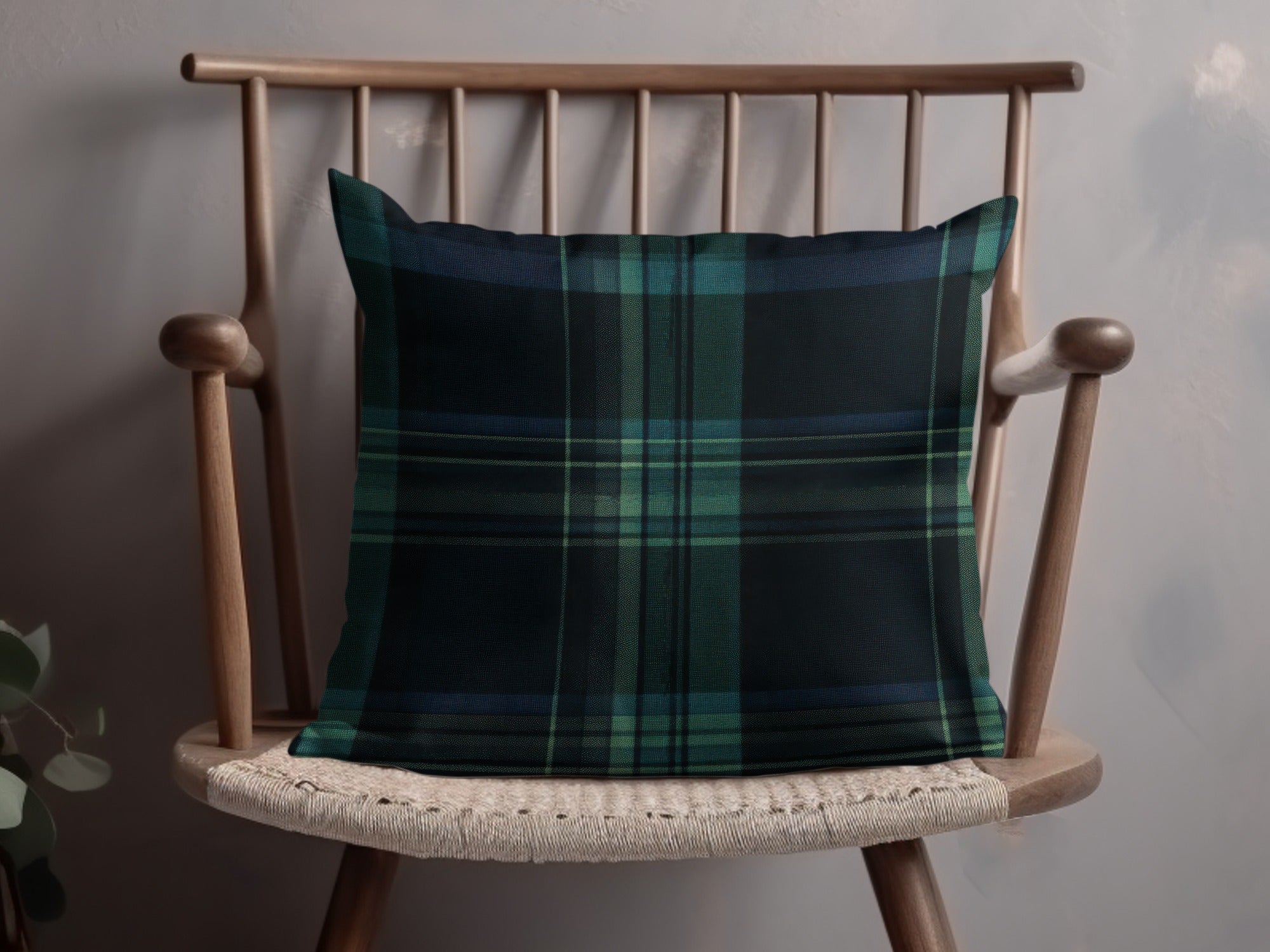 Dark Blue And Green Color Men's Seamless Tartan Pattern - Moore and Mountain