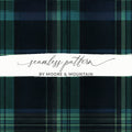 Dark Blue And Green Color Men's Seamless Tartan Pattern - Moore and Mountain