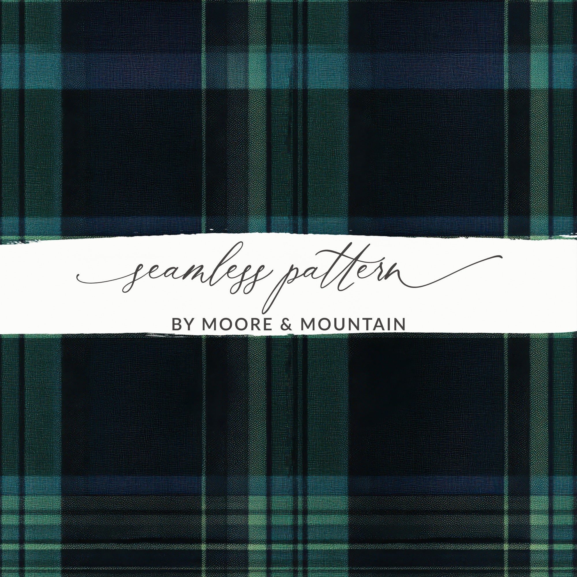 Dark Blue And Green Color Men's Seamless Tartan Pattern - Moore and Mountain